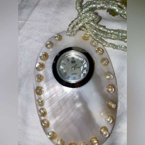 Helly Hansen WATCH in handcrafted natural stone necklace, EUC - Picture 6 of 16